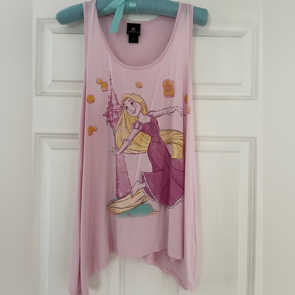 Disney Tops Disney Rapunzel Tangled Pink Tank Top Womens Poshmark